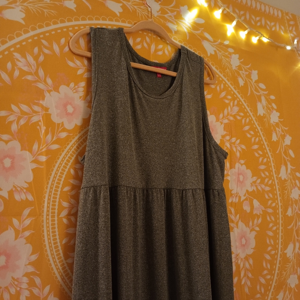 Westwind Maxi Dress Full Length Grey Sporty Stretchy Fabric 3X/4X Sleeveless